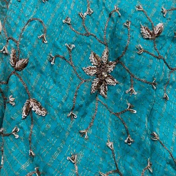 Turquoise chaniya (lehengas) choli with beautiful dupatta - Picture 3 of 5